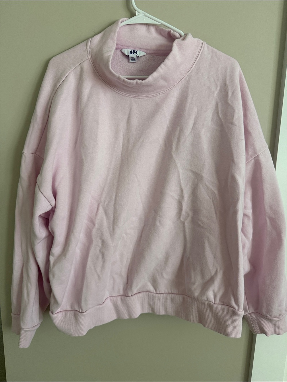 Light Pink Women's Mockneck Pullover Sweater